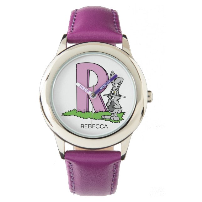 R is for ___ custom name Kid's Watch (Front)