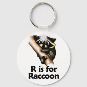 R is for Racoon Key Ring