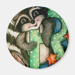 R is for Racoon Magnet