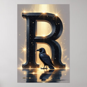 R is for Raven – Halloween Alphabet Letter Poster