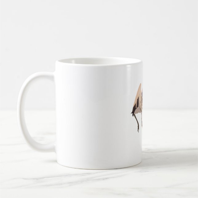 R is for Red Crowned Crane Coffee Mug (Left)