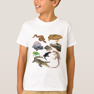 R is for Reptile. Reptile Artwork Detailed Illustr T-Shirt
