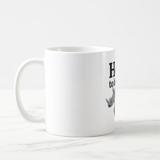 R is for Rhino  Coffee Mug (Left)