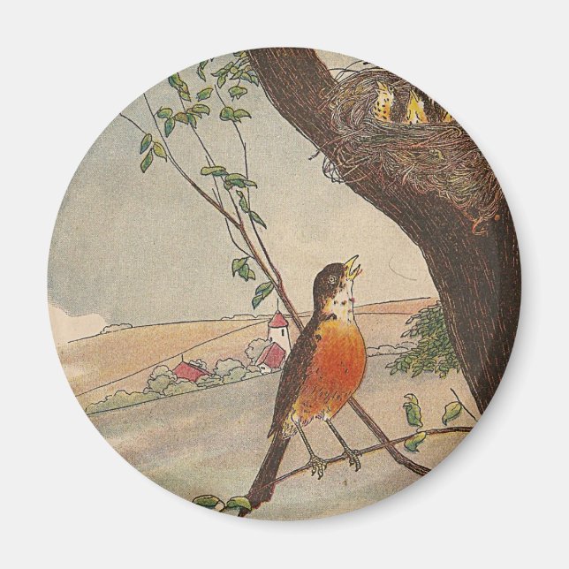 R is for Robin Magnet (Front)