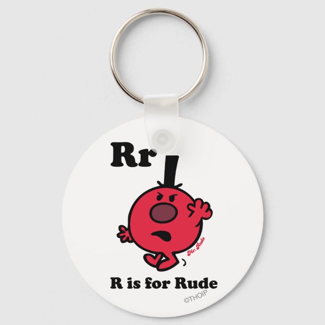 R is for Rude Key Ring (Front)