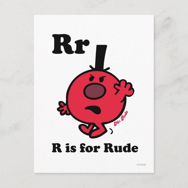 R is for Rude Postcard (Front)