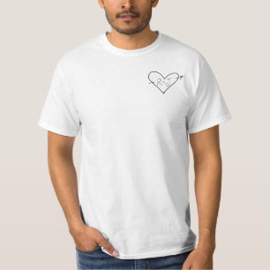 R+J Romeo and Juliet (top corner) T-Shirt