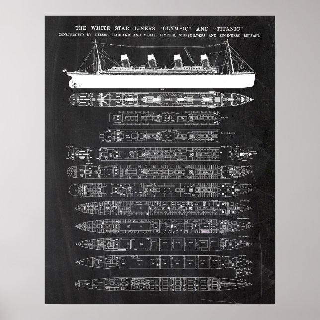 R.M.S. Titanic Patent Poster (Front)