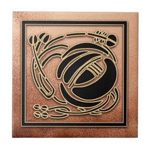 R Mackintosh Rose Style Ceramic Tile