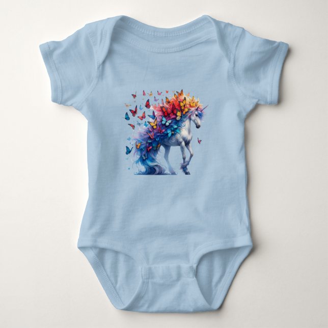 r Magical Baby Suite: Fantastic Unicorn Design Baby Bodysuit (Front)