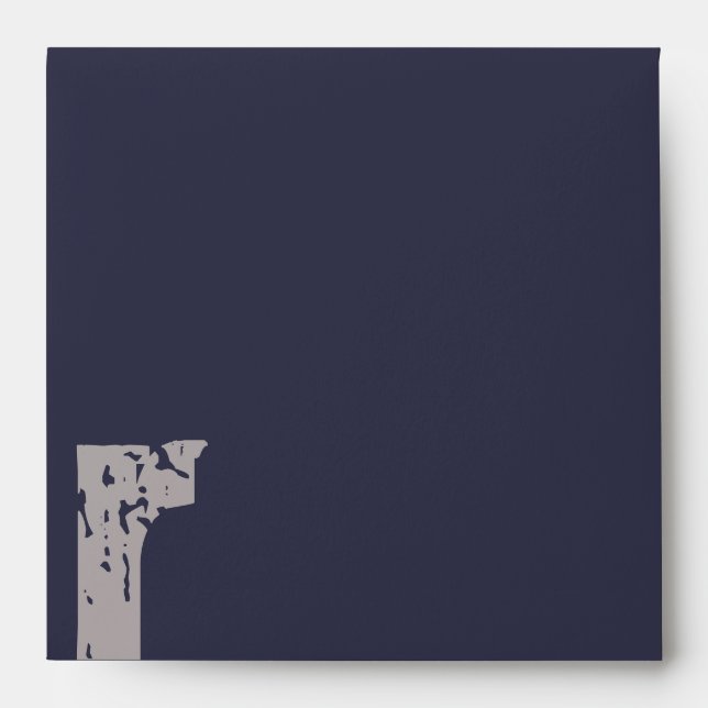 R Monogram Initial Bar Bat Mitzvah Envelope (Front)