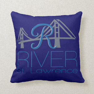 R River- Saint Lawrence Throw Pillow