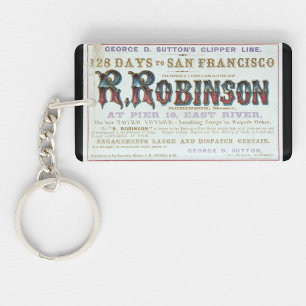 R Robinson Clipper sailing ship 1863 Key Ring
