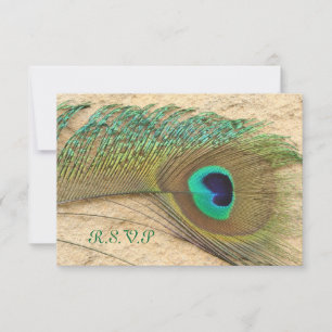 R.S.V.P. PEACOCK FEATHER MATCHING INVITATIONS