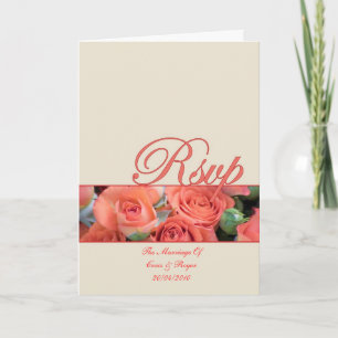 R.S.V.P, RSVP, Wedding Acknowledgement Card With R