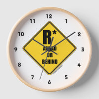 R-Star Ahead Or Behind Yellow Diamond Warning Sign