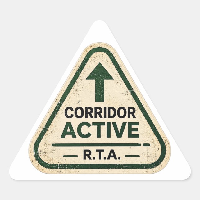 R.T.A. Corridor Active Triangle Sticker (Front)
