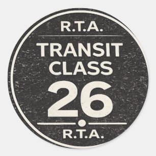 R.T.A. Transit Class 26 Infrastructure Sticker
