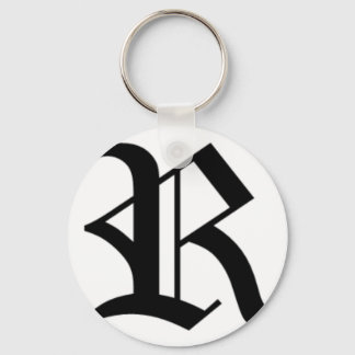 R-text Old English Key Ring