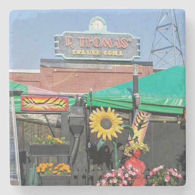 R Thomas, R Thomas Atlanta, R Thomas  Stone Coaster (Front)