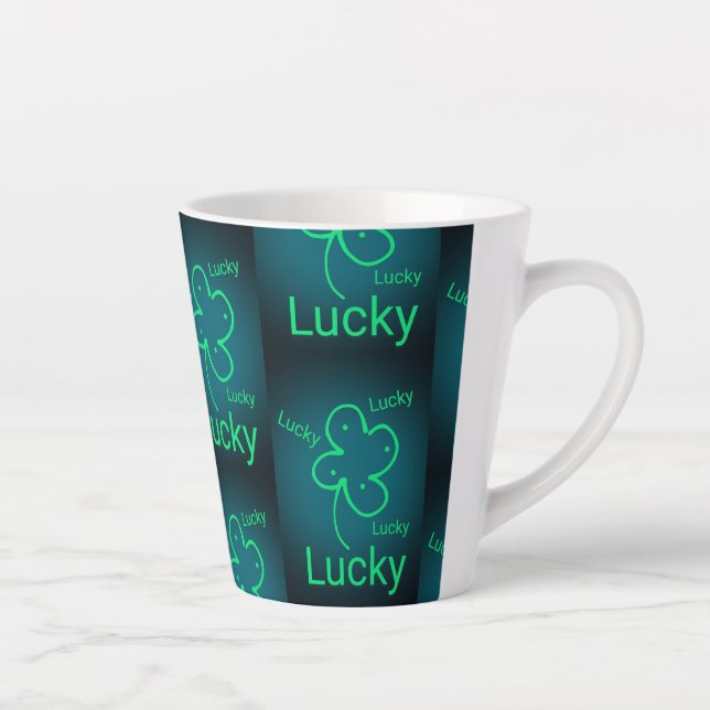 R U Feeling Lucky Latte Mug (Right)