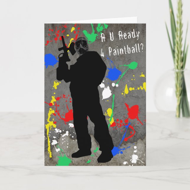 R U Ready 4 Paintball? Card (Front)