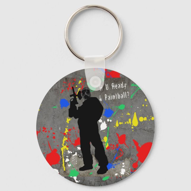 R U Ready 4 Paintball? Key Ring (Front)