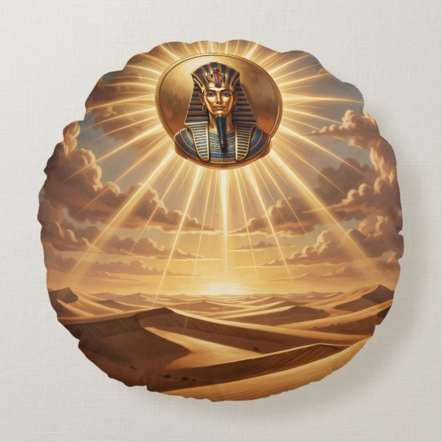 Ra – Ägyptischer Sonnengott´5 Round Cushion (Front)