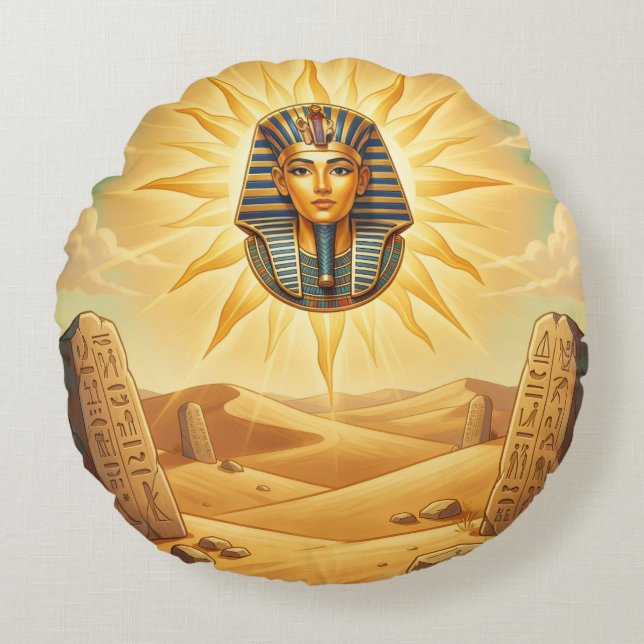 Ra – Egyptian Sun God´2 Round Cushion (Front)