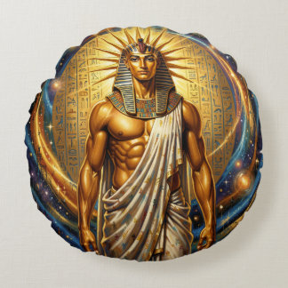 Ra – Egyptian Sun God´4 Round Cushion