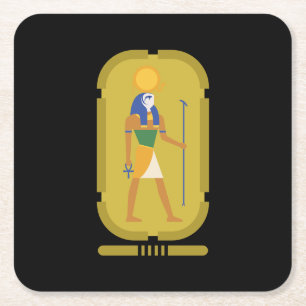Ra God of The Sun Square Paper Coaster