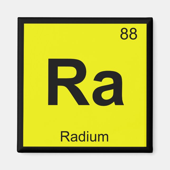 Ra - Radium Chemistry Periodic Table Symbol Magnet (Front)