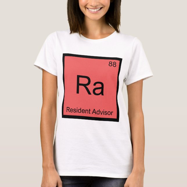 Ra - Resident Advisor Chemistry Element Symbol Tee (Front)