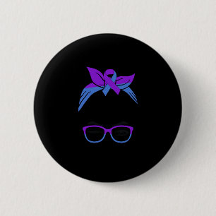 Ra Rheumatoid Arthritis Awareness Warrior Afro Bla 6 Cm Round Badge