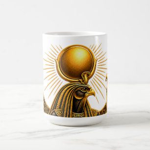 RA - The Golden Egyptian Sun God Luxury Black an Coffee Mug
