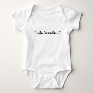 Raakhi Baandho Rakhsha Bandhan   Desi Urdu Hindi Baby Bodysuit