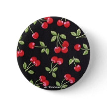 rab billy Rockabilly Red Cherries on Black Gifts