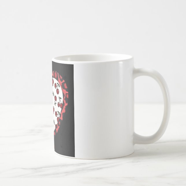 RAB cherries Leopard Print Heart Rockabilly Coffee Mug (Right)