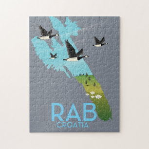 Rab Coratia vintage style map Jigsaw Puzzle