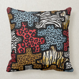 RAB Rockabilly Animal Print Puzzle Cushion