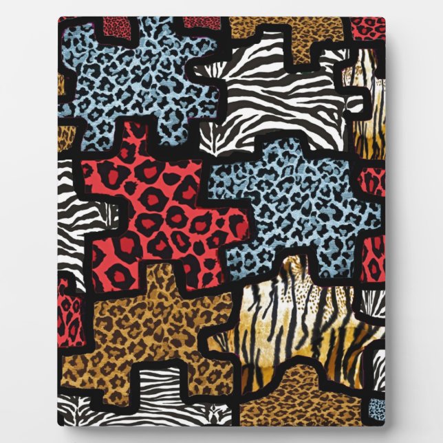 RAB Rockabilly Animal Print Puzzle Plaque (Front)