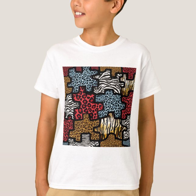 RAB Rockabilly Animal Print Puzzle T-Shirt (Front)