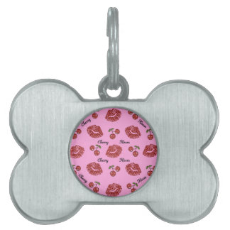 RAB Rockabilly Cherry Kisses on Pink Pet Name Tag
