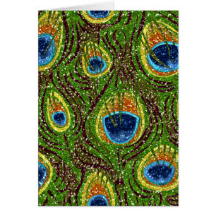 RAB Rockabilly Colourful Peacock Feathers Print