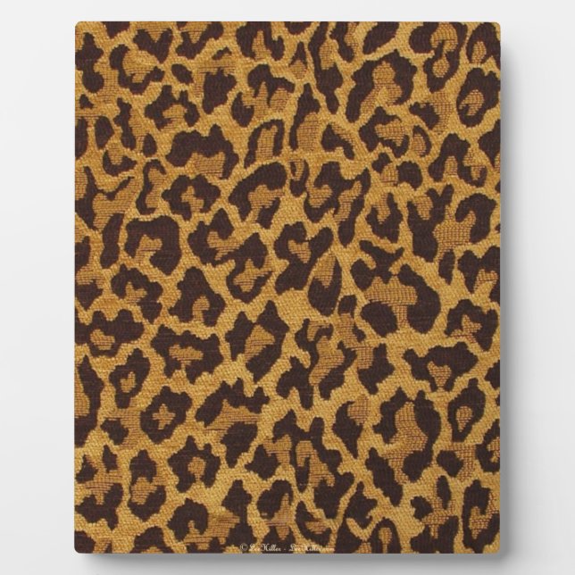 RAB Rockabilly Leopard Print Brown Gold Plaque (Front)