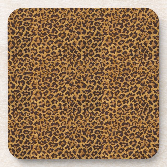 RAB Rockabilly Leopard Print Cork Coaster (Front)