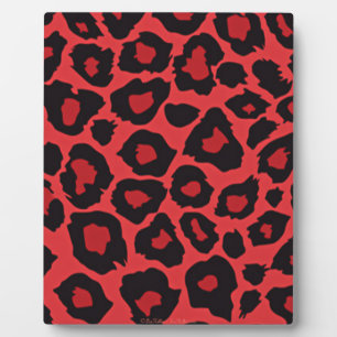RAB Rockabilly Leopard Print Red Black Plaque