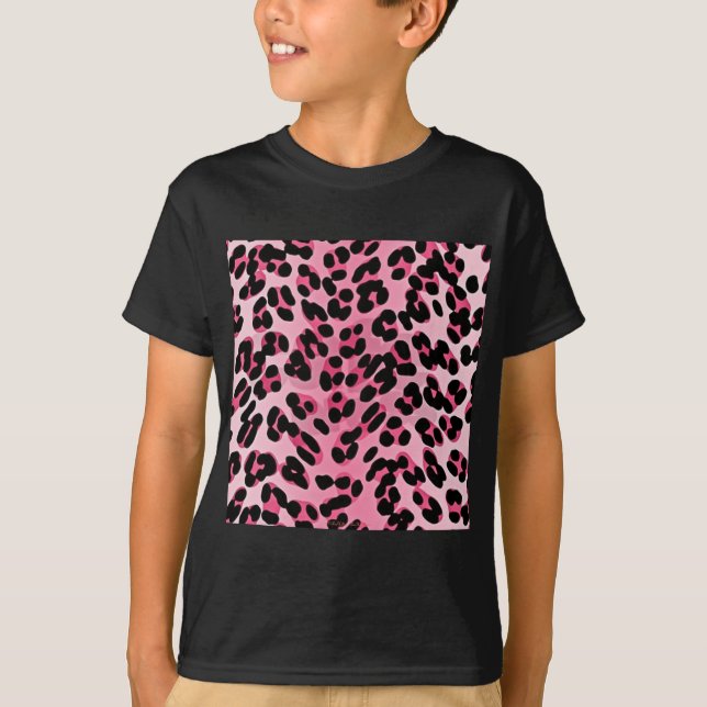 RAB Rockabilly Pink Cheetah Print T-Shirt (Front)