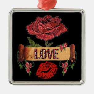 RAB Rockabilly Roses, Love & Lipstick Metal Tree Decoration