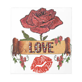 RAB Rockabilly Roses, Love & Lipstick Notepad